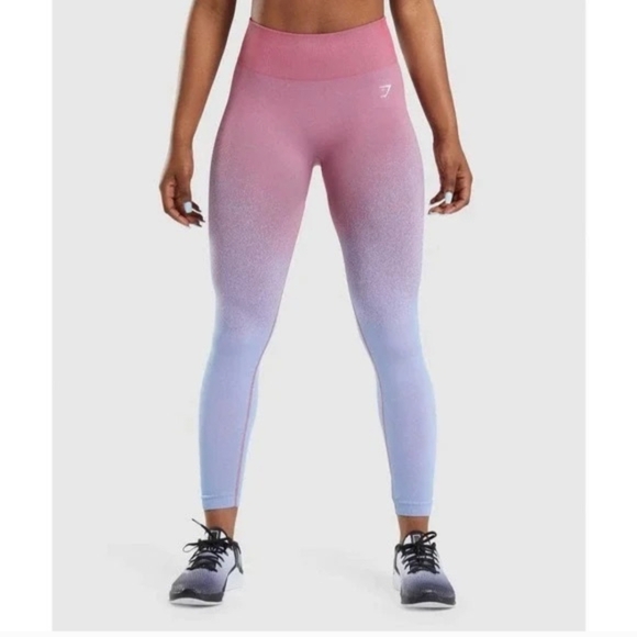 Gymshark Adapt Ombre Pink and Blue Seemless Leggings - Picture 8 of 8